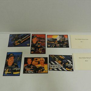 Vintage NASCAR Rusty Wallace Racing 3 Card Set #1 & #2 Miller Brewing Co 1994